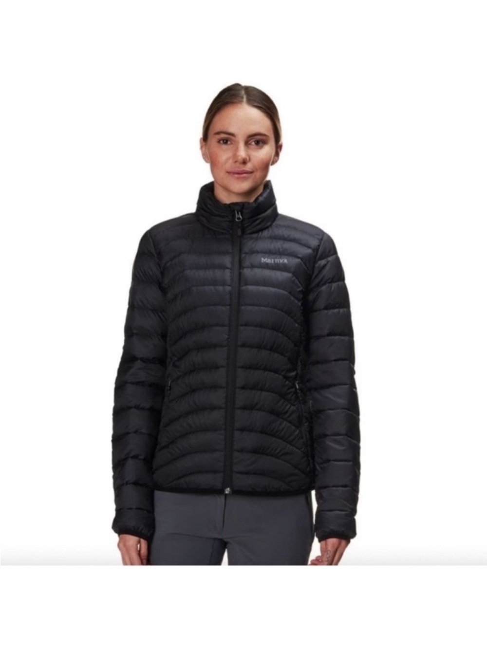 Marmot Women's Aruna 600 Fill Down Puffer Jacket/Coat Sz XL Black Full zip